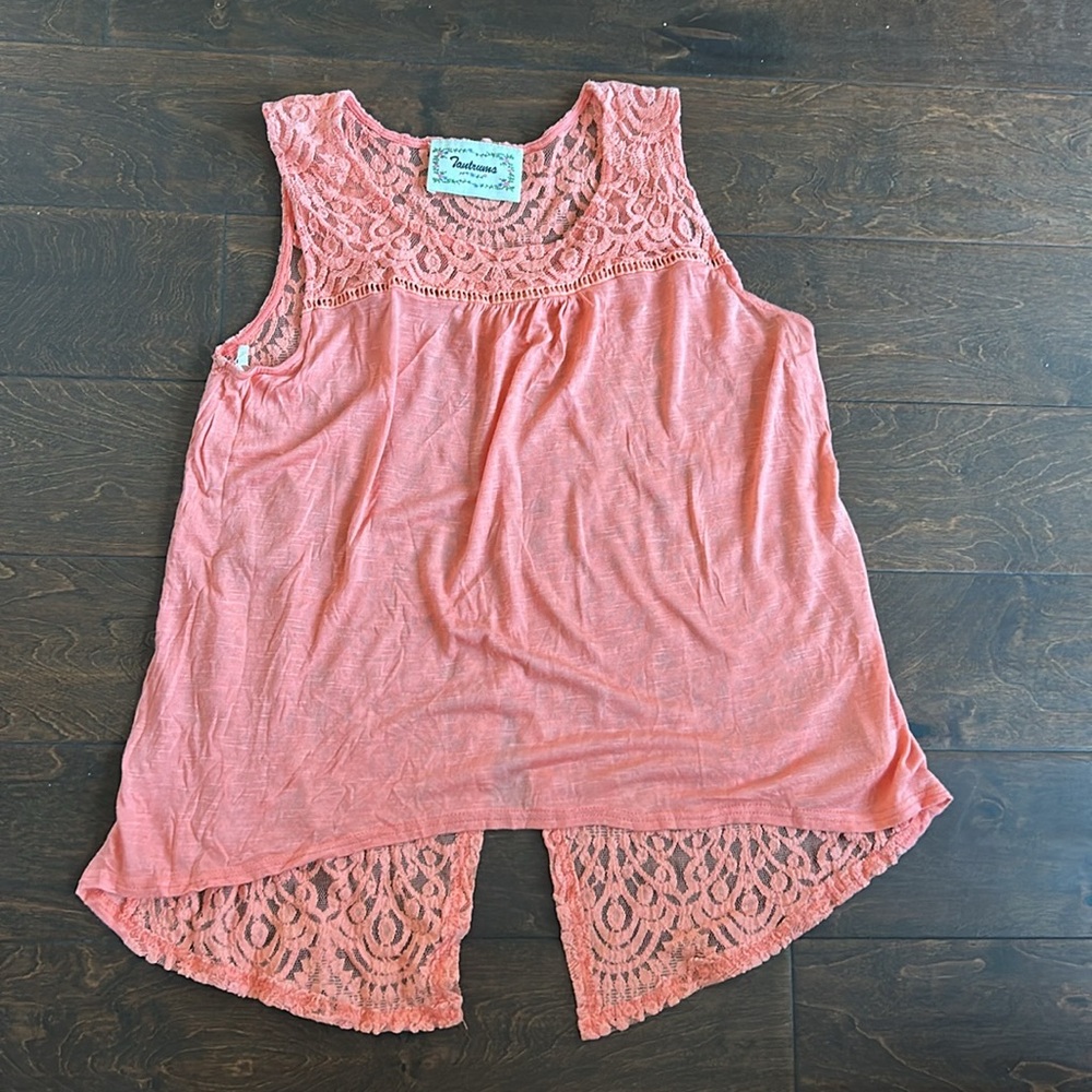 Tantrums Womens Sz M Blouse Tank Top Lace New Sz M ST2925